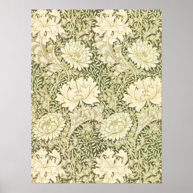 Póster Patrón de crisantemo William Morris 1877 (Frente)