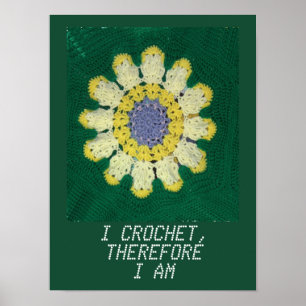 Póster Patrón de crochet - Daisy