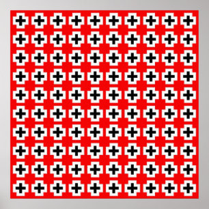 Póster Patrón de cruces geométricas