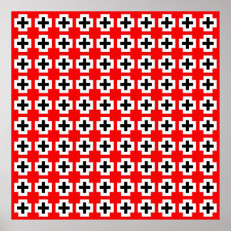 Póster Patrón de cruces geométricas