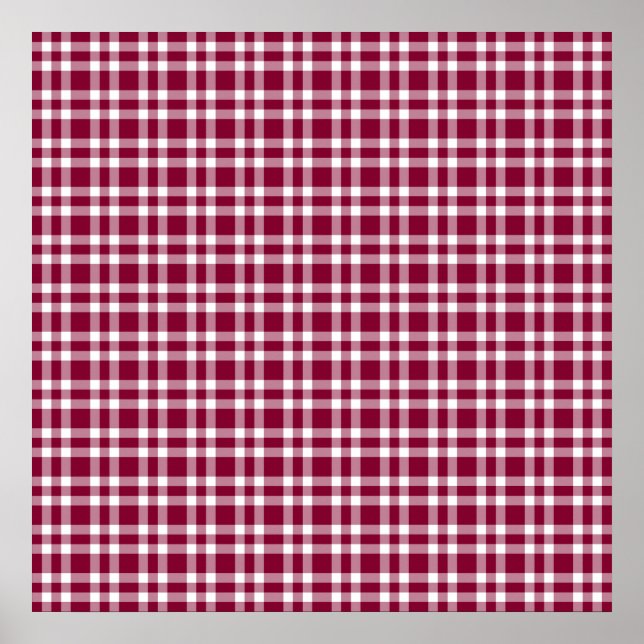 Póster Patrón de Cuadro Burgundy Blanco (Frente)