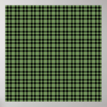 Patrón de Cuadros Verde y Negro