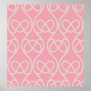 Póster Patrón de cuerdas sin mar. Ilustraciones antiguas