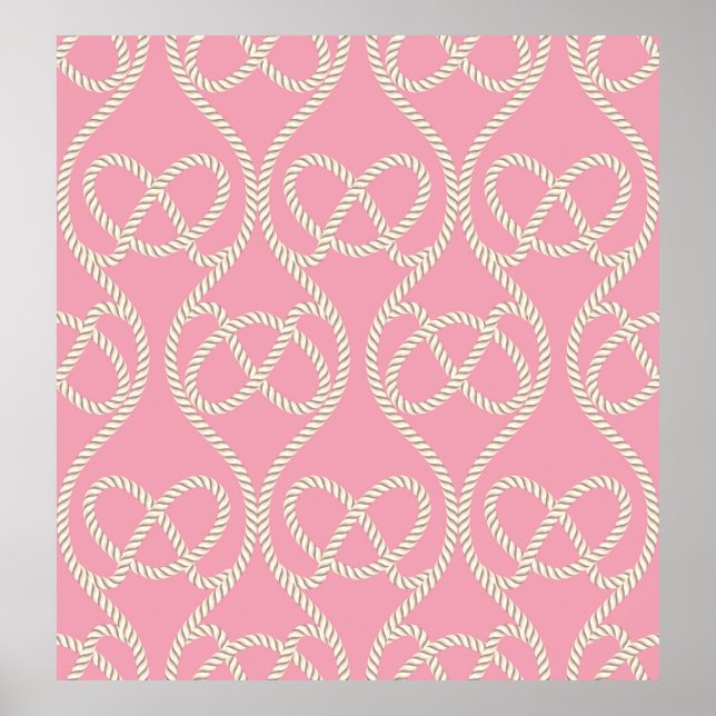 Póster Patrón de cuerdas sin mar. Ilustraciones antiguas (Frente)