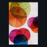 Póster Patrón de diagrama de Venn meteorológico<br><div class="desc">Patrón de círculos traslúcidos y coloreados que se solapan para formar formas de diagrama de ventilación</div>