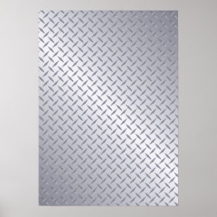 Póster Patrón de diamante de acero brillante