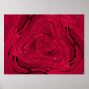 Póster Patrón de dibujo a mano hecho de gradiente rojo co