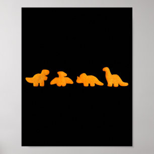 Póster Patrón de Dinos Chicken Nuggets _ Di realista dive