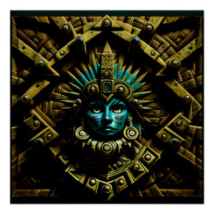 Póster Patrón de diseño azteca dos