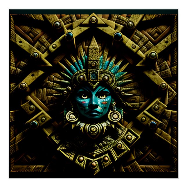 Póster Patrón de diseño azteca dos (Anverso)