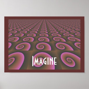 Póster Patrón de diseño de pensamiento creativo - Imagina