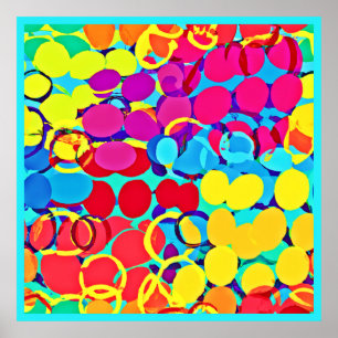 Póster Patrón de diseño y espectro de Moda colorido
