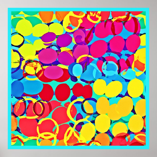 Póster Patrón de diseño y espectro de Moda colorido (Frente)