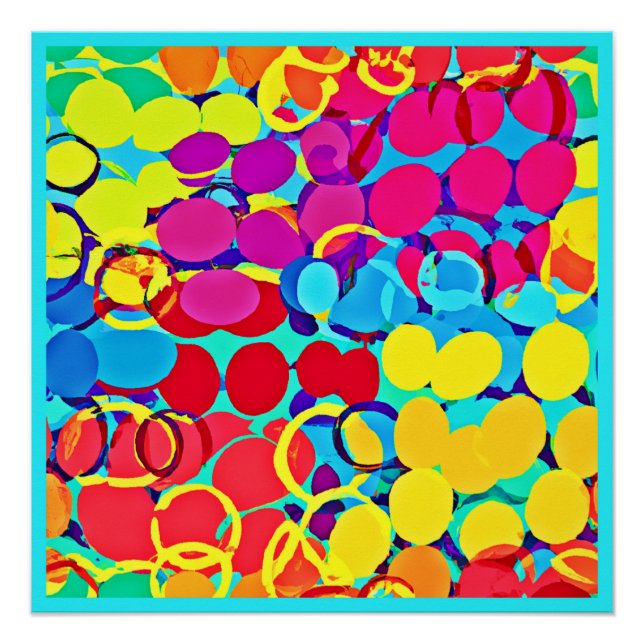 Póster Patrón de diseño y espectro de Moda colorido (Anverso)