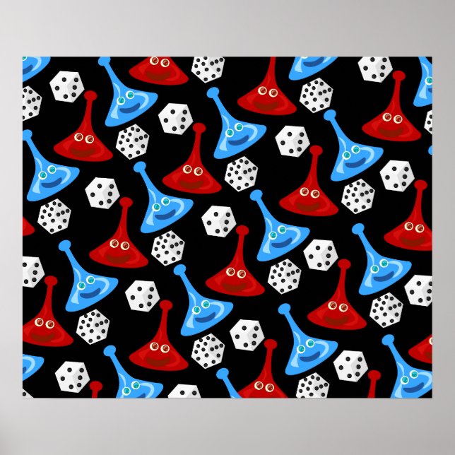 Póster Patrón de diversión y juegos (Frente)