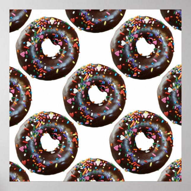 Póster Patrón de donuts (Frente)