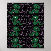 Patrón de dragón verde bebé