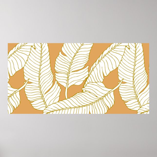 Póster Patrón de elegancia abstracta con ilustración flor (Frente)