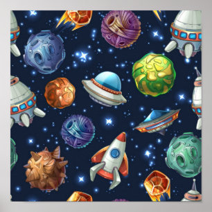 Póster Patrón de espacio