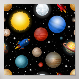 Póster Patrón de espacio
