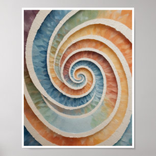 Póster Patrón de espiral mesmerizante Poster de decoració