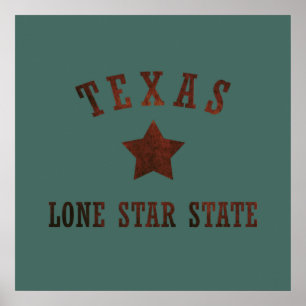 Póster patrón de estilo occidental rústico de texas