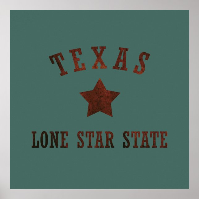 Póster patrón de estilo occidental rústico de texas (Frente)