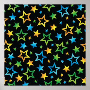 Póster Patrón de estrellas