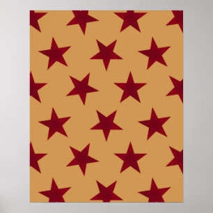 Póster Patrón de Estrellas Doradas 13