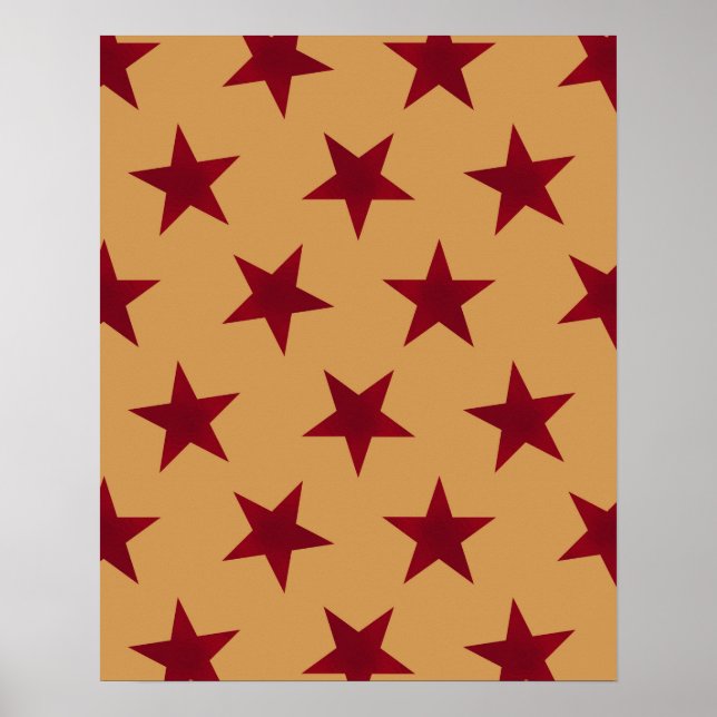 Póster Patrón de Estrellas Doradas 13 (Frente)
