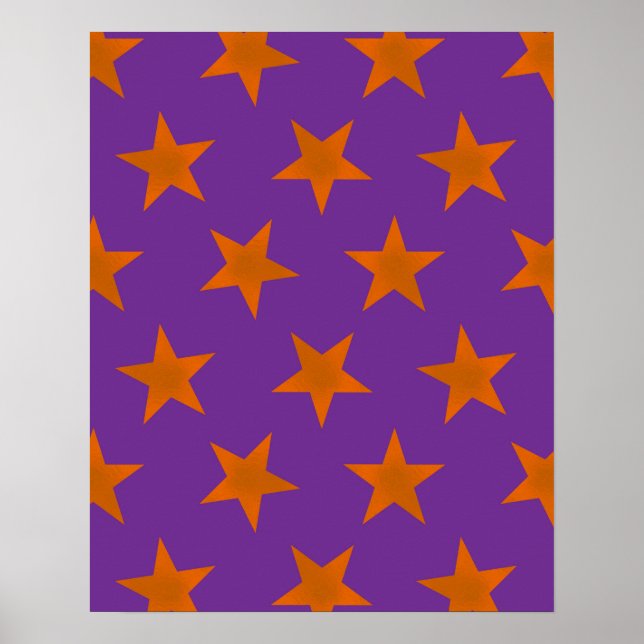 Póster Patrón de Estrellas Doradas 3 (Frente)