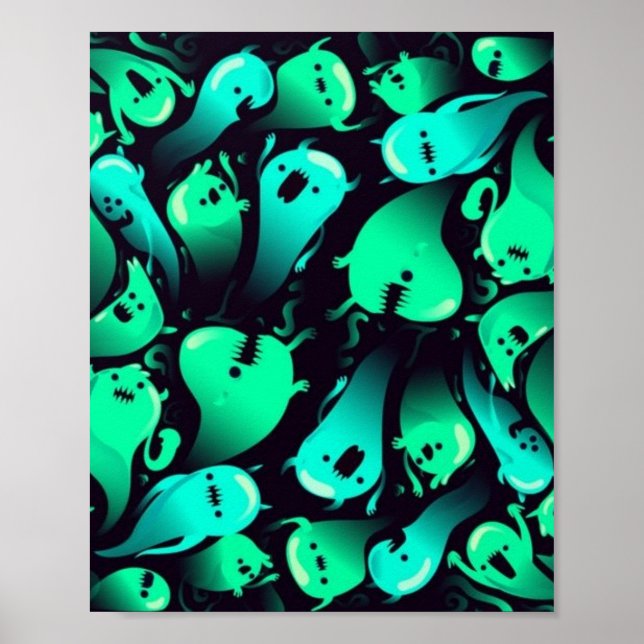 Póster Patrón de fantasma (Frente)