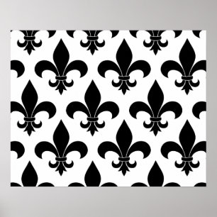 Póster Patrón de fleur de lis de Francia