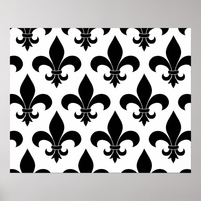 Póster Patrón de fleur de lis de Francia (Frente)