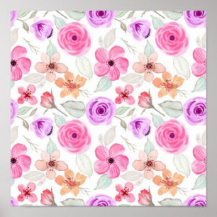 Póster Patrón de flor