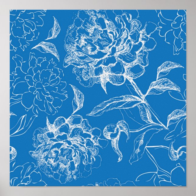 Póster Patrón de flor (Frente)