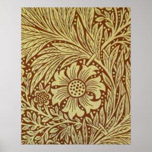 Póster Patrón de Flor Antigua Marigold de William Morris