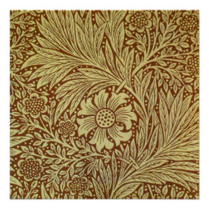 Póster Patrón de Flor Antigua Marigold de William Morris
