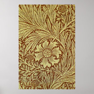 Póster Patrón de Flor Antigua Marigold de William Morris