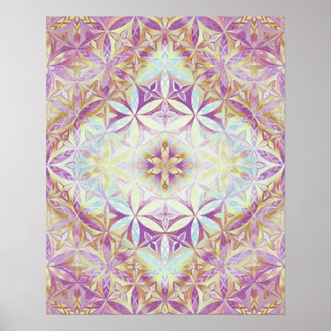 Póster Patrón de Flor de la Vida (Frente)
