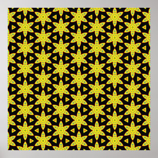 Póster Patrón de flor geométrica