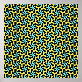 Póster Patrón de flor geométrica