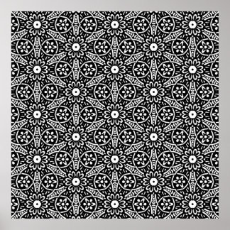 Póster Patrón de flor geométrica