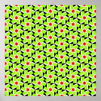 Póster Patrón de flor geométrica