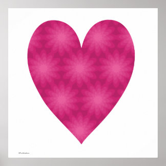 Póster Patrón de flor rosa