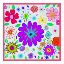 Patrón de flores coloridas