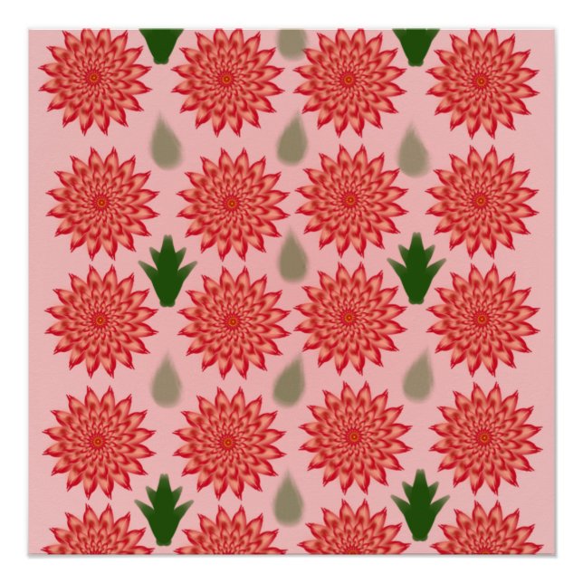 Póster Patrón de flores de primavera personalizadas para  (Anverso)