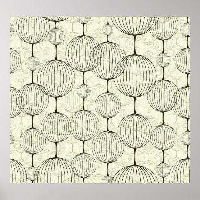 Póster Patrón de fondo abstracto geométrico, sin costuras (Frente)