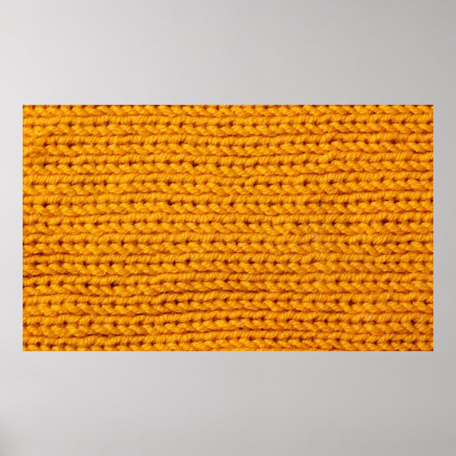 Póster Patrón de fondo de textura de lana de punto amaril (Frente)