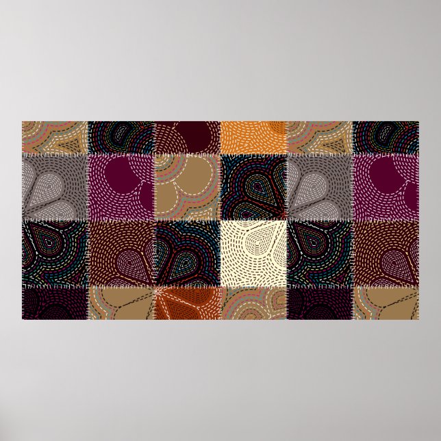 Póster Patrón de fondo sin inconvenientes. Lo haré sin fi (Frente)